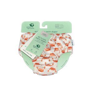 New Green Sprouts Eco Reusable Waterproof Crab Pattern Pullup Swim Diaper
